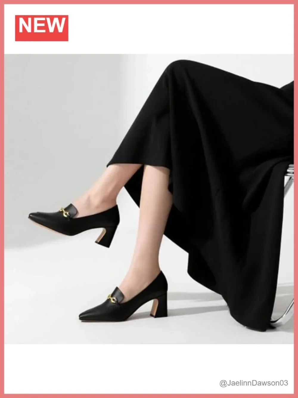 Chunky Block High Heel Square Toe Slip-on Loafers Dress Work Party Shoes